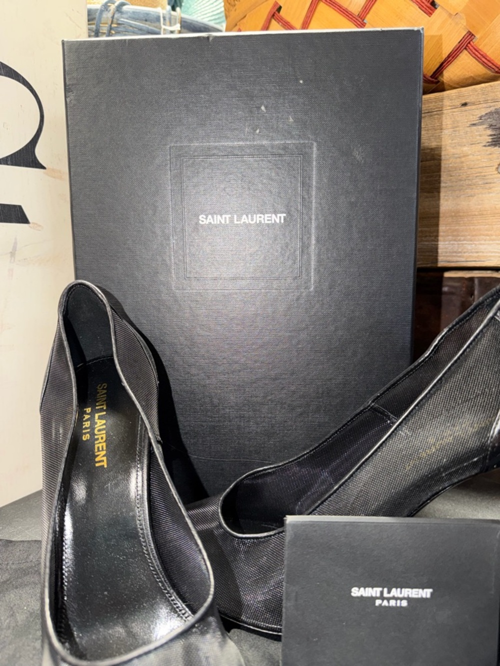 YSL Mesh 105 Anja Pumps Black - Picture 9 of 12